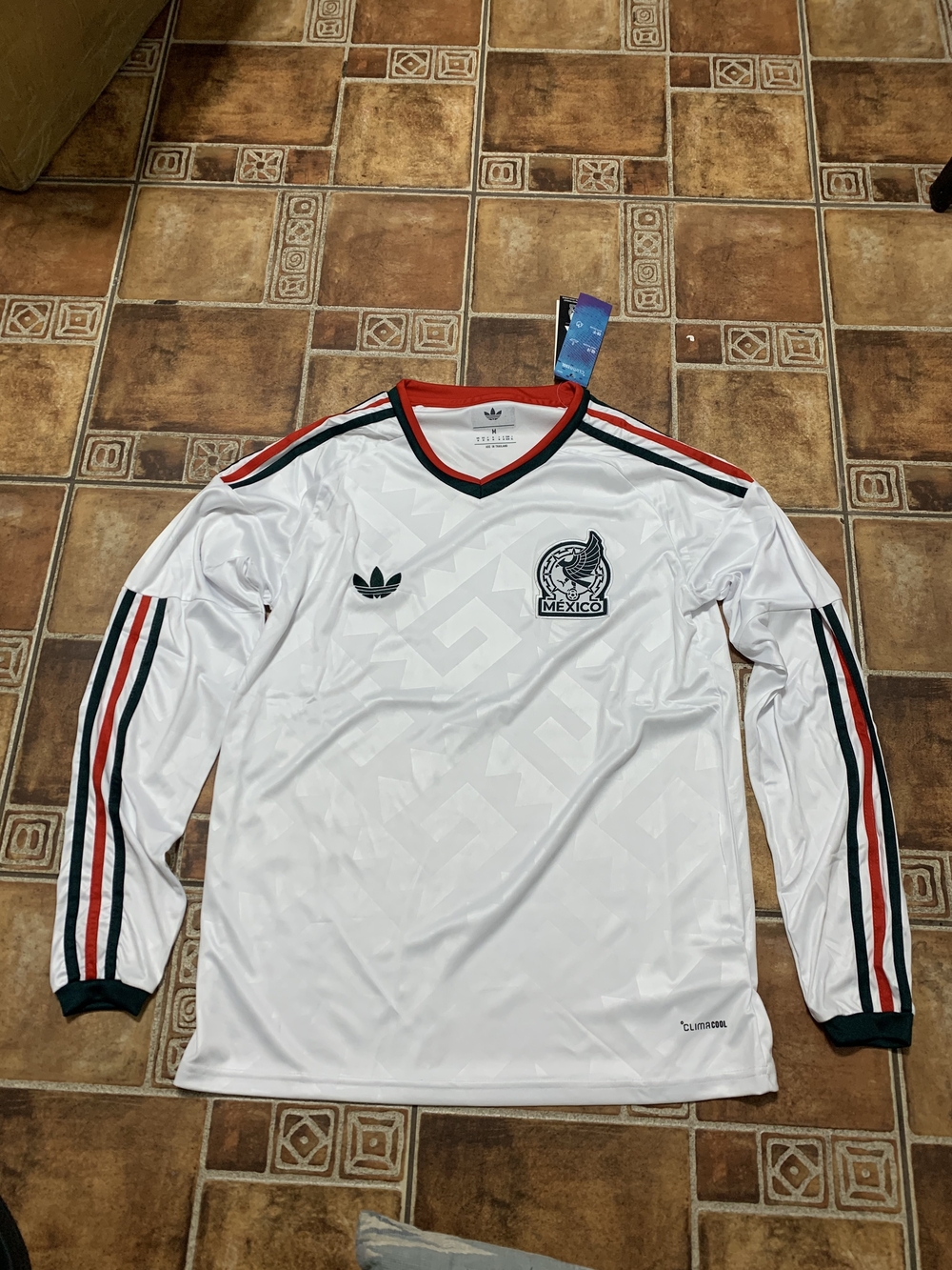 adidas Originals Mexico 2026 World Cup Long Sleeve Jersey Size M